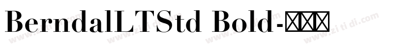 BerndalLTStd Bold字体转换